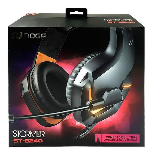 Auricular Gamer Con Microfono Noga St8240 Pc Ps4 Led Headset