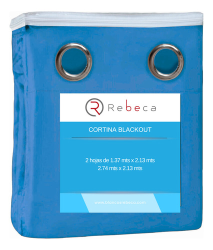 Especial Cortina Blackout Rebeca -2 Paneles Premium -213 Cms
