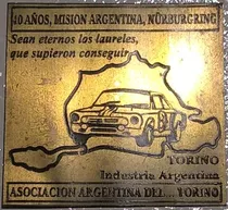 Comprar Placa 40 Años Misión Argentina Torino En Nürburgring 1969