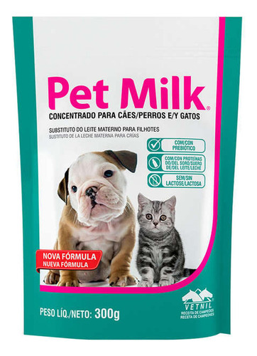 Pet Milk 300g - Substituto Do Leite Materno Para Filhotes