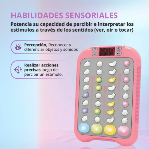 Pop It Electronico Juguete Sensorial Didactico Para Niños Celeste