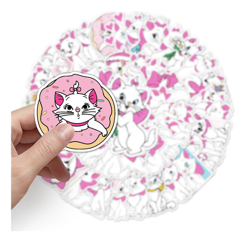 Disney-pegatinas De Dibujos Animados De Los Aristogatos Para