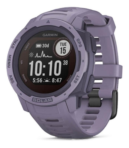 Smartwatch Garmin Solar Instinct Standard 0.9" caja 45mm de  polímero reforzado con fibra  orchid, malla  orchid de  silicona