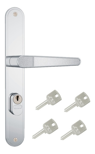 Fechadura Stam Estreita Ext. 601-602/33 Inox Com 4 Chaves