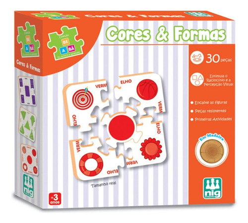 Jogo De Encaixe Infantil Cores E Formas Nig Brinquedos 0416