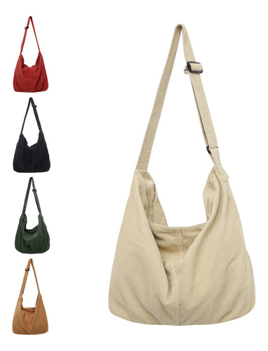 Bolsa De Pana Grande Para Mujer, Bandolera Tipo Hobo