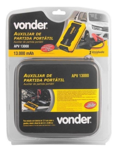 Jump Starter De Partida Vonder Portátil Veicular Apv13000mah