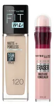 Comprar Base de maquillaje líquida Maybelline Maybelline New York Instant Age Rewind Pack Instant Age Rewind + Base Líquida Fit Me tono base 120 \u002F iar brightener