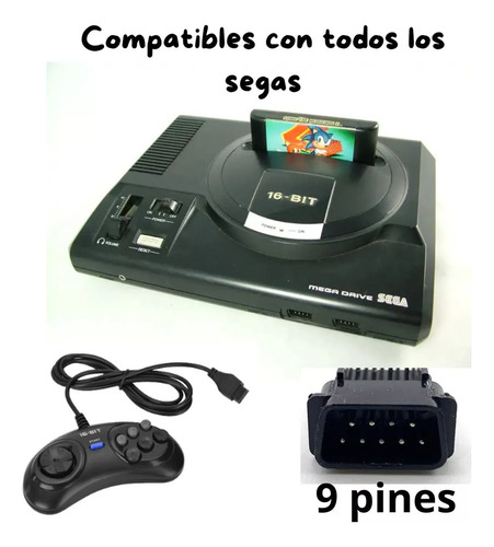 Joystick Sega Genesis Compatible 16-bit Ficha 9 Pines Envío