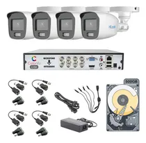 Comprar Kit Circuito Cerrado Hilook Dvr 8 Canales 4 Camaras 1080p 2mp Full Hd Colorvu Audio Thc-b129-ps Video A Color 24\u002F7 Video Baluns + Disco Duro 500gb
