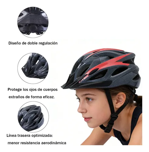 Casco Mtb Para Bicicleta Con Luz De Advertencia