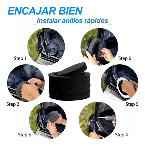 Paquete 2 Anillos Insonorizantes De 6.5 Y 2 Aumentos Tipo