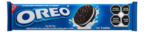 Rellenas Oreo Original de chocolate y vainilla 114 g