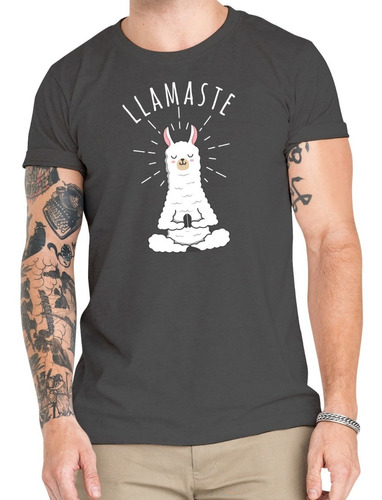 Polera Llamaste Namaste La Llama Meditación Algodón  Scl27