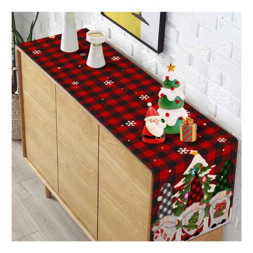 Camino De Mesa Con Diseño De Gnomo Navideño,decoración