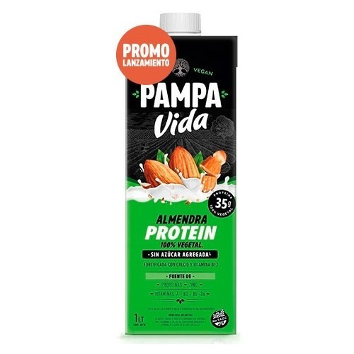 Leche De Almendras Pampa Vida Proteica - 1 Litro