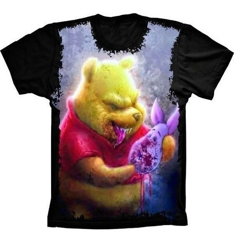 Camiseta Estilosa 3d Fullprint - Ursinho P Bad