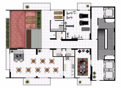 Imagem 8 de 11 de Flat Com 1 Quarto À Venda, Alto Da Glória