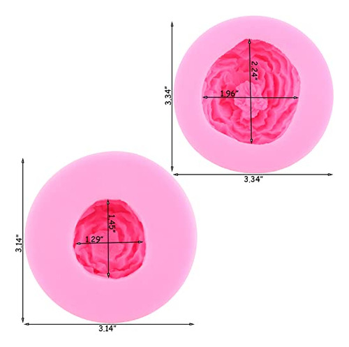 Moldes De Silicona Para Jabón En Forma De Flores 3d Peonía,