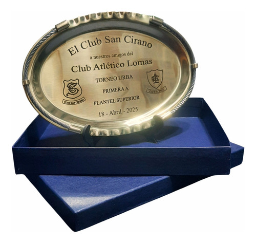 Bandeja Bronce Plato Premio Conmemoracion Reconocimiento Bronce