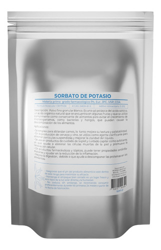 Sorbato De Potasio 1 Kg - g a $50