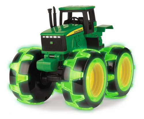 Monstruo John Deere Con Ruedas Y Huella Iluminada, Tractor