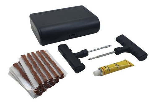 Imagem 3 de 6 de Kit Ferramenta Remendo Pneu Carro Sem Câmara + Maleta 29 Pçs