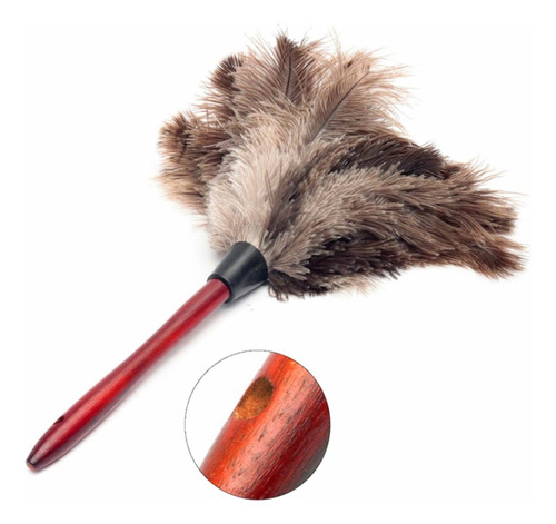 Feather Duster Brush Wooden Handle Anti-static Household Car