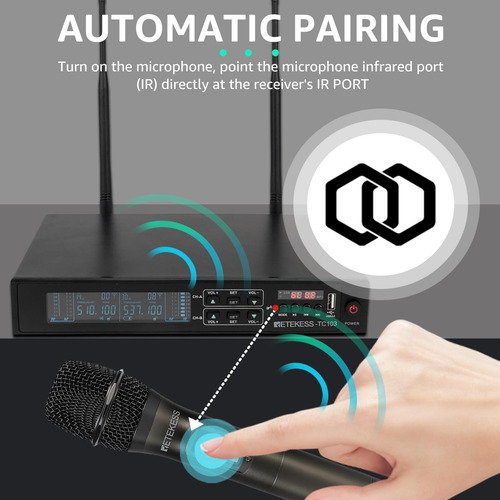 Bluetooth De Micrófono Inalámbrico Retekess Tc103 Bluetooth,