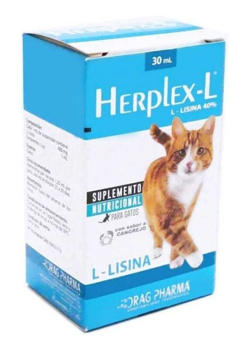 Suplemento Para Gatos Dragpharma Herplex - L Lisina 30ml