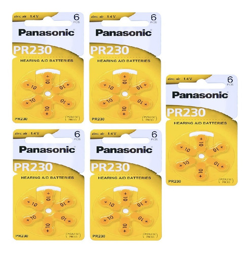 Imagen 1 de 6 de Pilas Audifonos Panasonic Nº10 Pr230 Caja De 30 Pilas