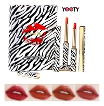 Comprar 4 piezas labial mate YOOTY labial tornasol Labial en Barra de Alta Duración 24hs Labial Indeleble Vistoso labial gloss brillo labial Intensos labiales mate Sorprendente gloses labiales color Rojo