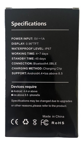 Imagen 3 de 10 de Reloj Smart Watch Mi Band 4 Reloj Inteligente