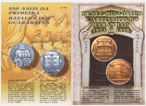 20 Prospectos Informativos De Lançamento De Medalhas Da Casa Da Moeda Do Brasil De 1998 A 2011