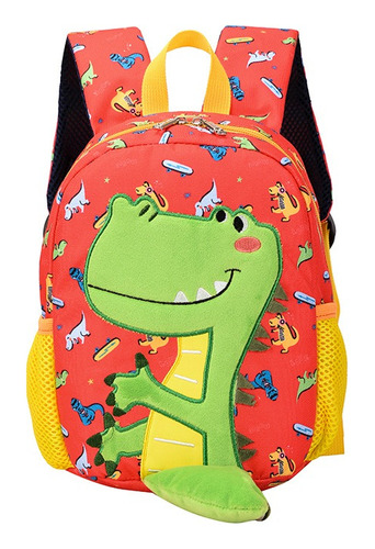 Mochila Kinder Dinosaurio Bolsa Preescolar Para Niño Niña