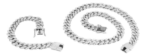 Conjunto De Pulsera Y Collar Con Diamantes De Imitación De
