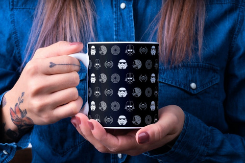 Taza Café Star Wars Tapiz Simbolos Darth Vader 11 Oz