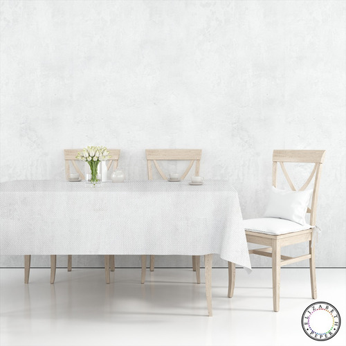 Mantel Para Mesa De Tela Blanco 140x220 Cm