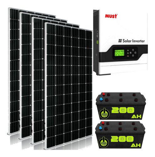 Kit Solar Paneles Sharp 330w Batería Duracell 105 Amp 3kw T7
