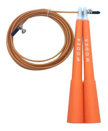 Corda De Pular Woder Rolamento Speed Rope Cross Funcional Cor Laranja