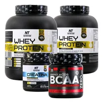 Comprar Pack Zero Carbs Proteina Whey Creatina Y Bcaa Nt Nutrition Sabor proteinas vainilla y chocolate creatina natural y aminoacidos uva