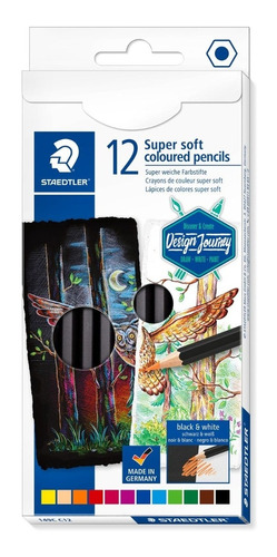 Lapices De 12 Colores  Staedtler Para Papel Oscuro Y Claro