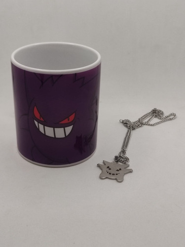 Imagen 2 de 2 de Taza Gengar Pokemon Más Collar Promo Accesorios
