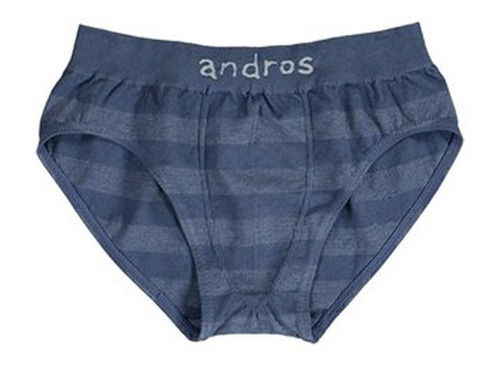 Pack X3 Slip Rayado De Niño Andros Algodón Talles S Al Xxl 