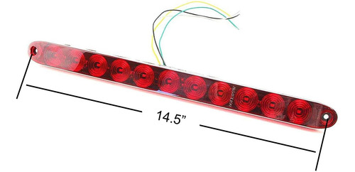Barra De Luz Led Roja De Identificación Para Portón 4788494