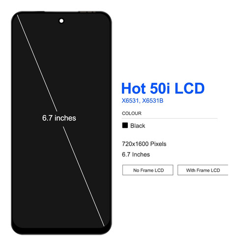 Pantalla Para Infinix Smart 9/hot 50i/hot 50 5g/spark 30c