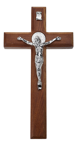 (a) Crucifijo De Madera Con Cruz De Jesús Cristiano Para Col