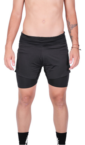 Short Con Calza Deportivo Running Hombre Tm200 Osx-oficial