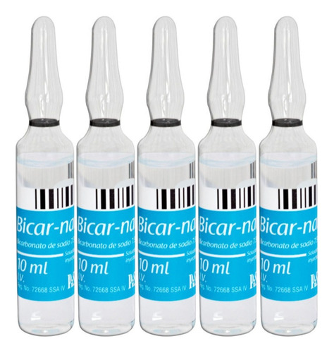 Pack 5 Pisa Bicarnat Bicarbonato De Sodio 7.5% 10ml