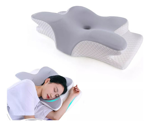 / Almohada Cervical De Espuma Viscoelástica 2 En 1 Jeeleeko